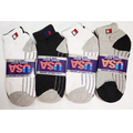Man Sports Socks White Gray Black Assorted
